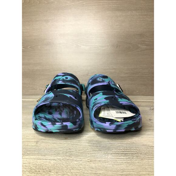 Crocs All Terrain Marbled Sandal Mens Size 14 Purple Green Blue 207888-4HQ main image 4
